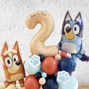 DIY Large Bluey Balloon Sculpture, Bluey Kids Birthday Balloon Sculpture, Bluey Balloon Stack, Bluey Sculpture, Bluey Party Decorations