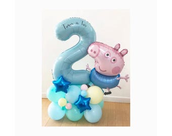 Toyland Confezione da 2-37 Pollici gigantesco Gigante Peppa Pig e George Pig Carattere Palloncino stagnola - Palloncini di Partito