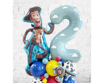 DIY Large Toy Story Balloon Sculpture, Any Number, Including licensed Woody and Buzz Foil Balloons