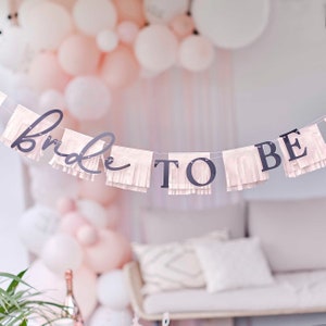 Gold Bride To Be Hen Party Bunting with Tassel Garland, Hen Do Party Bride Decoration, Gold Wedding Banner, Gold Tassel Wedding Bunting