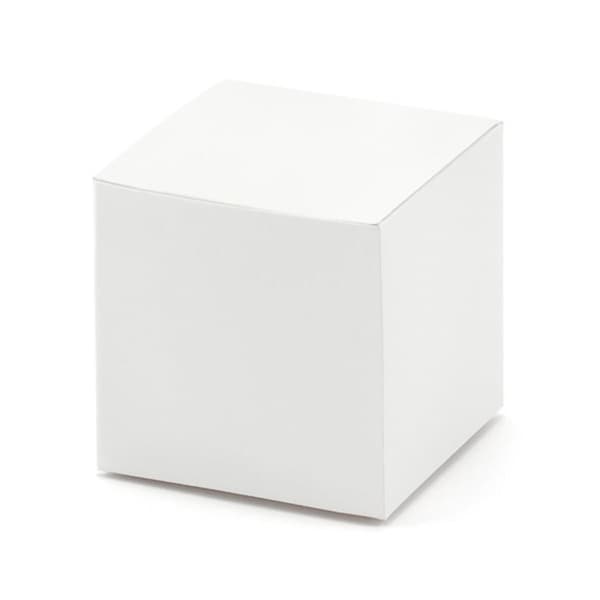 Favour White Square Shaped Boxes, Set of 10, Thank You Boxes, White Favour Boxes, White Minimalist Wedding Boxes, Favour Boxes, Square Box