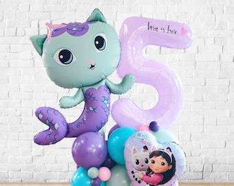 Scultura di palloncini fai da te a forma di casa delle bambole di Gabby con palloncino Mercat autorizzato, per qualsiasi età, sgonfio, non necessita di elio