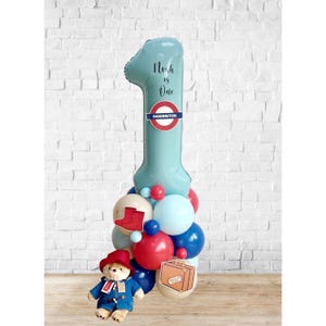 Hochwertige große Paddington Ballon Skulptur, jede Anzahl, Paddington Ballon Stapel, Paddington Ballon, Paddington Geburtstag