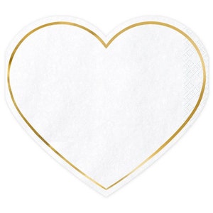 Tovaglioli di lusso a forma di cuore con bordo in lamina d’oro, tovaglioli a forma di cuore, tovaglioli per matrimoni, tovaglioli di carta per matrimoni, tovaglioli a forma di cuore