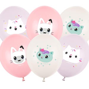 Ballons Anniversaire Gabby's Dollhouse - Kit 8 Pièces, Gonflage Hélium Ou Air, Pour Fête Fille