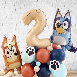 DIY Large Bluey Balloon Sculpture, Bluey Kids Birthday Balloon Sculpture, Bluey Balloon Stack, Bluey Sculpture, Bluey Party Decorations