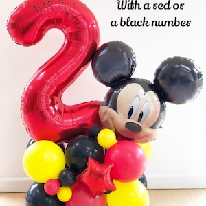 DIY Large Mickey Mouse Balloon Sculpture, Mickey Balloon Stack, Mickey ...