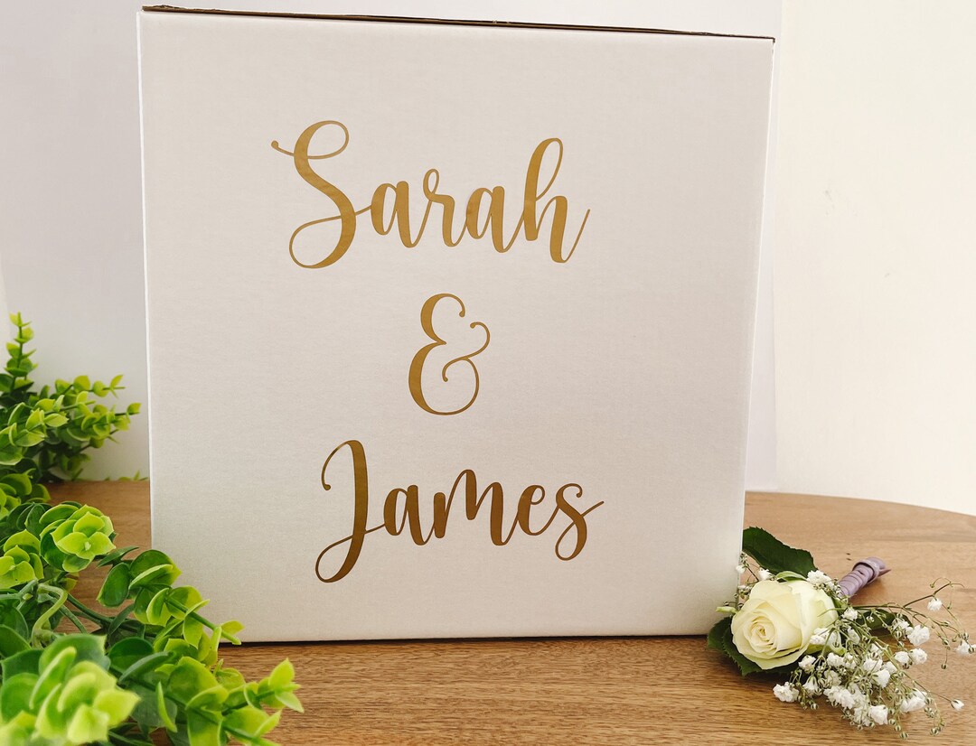 DIY Personalised White Wedding Cards Box White Post Box Wedding Cards
