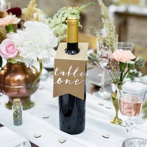 10 Table Numbers for Bottles, Bottle Hangers, Unique Table Numbers, Wedding Table Numbers, Rustic Wedding Table Numbers, Table Numbers