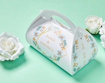 Personalised Floral Boxes, Personalised Cake Boxes, Wedding Favour Boxes, Floral Cake Boxes, Customised Boxes