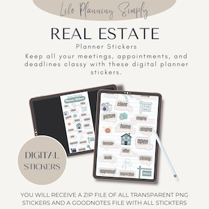 Real Estate Digital Planner Stickers