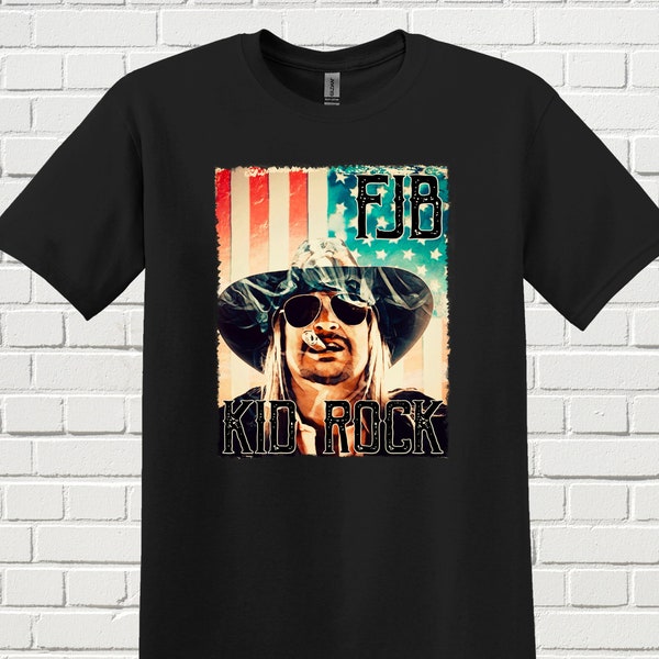 American Flag Kid Rock Concert Shirt, FJB Kid Rock Tshirt, Kid Rock Concert Shirt, Let's Go Brandon Kid Rock Graphic Tees, Unisex Graphic te