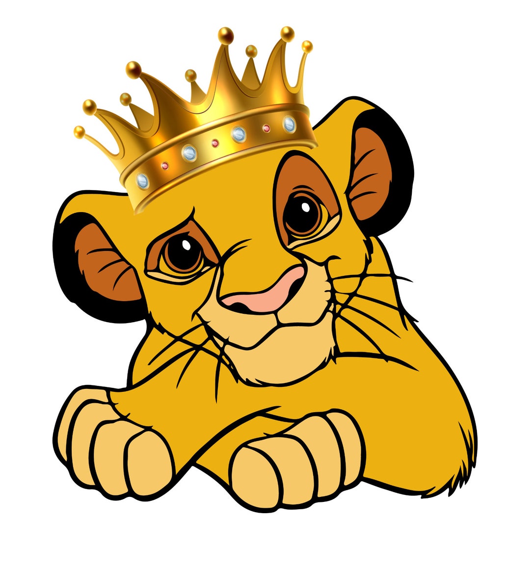 lion-king-cake-topper-printable-png-digital-file-lion-king-birthday-topper-lion-king-with-crown-for-birthday-cake-lion-king-printable-svg-etsy