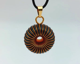 Elite Shungit Orgonit Anhänger, Torus Orgon Kette, EMF Schutz Amulett, 5G Schutz Halskette Unisex, Positive Energie Frieden Ruhe Liebe Combo