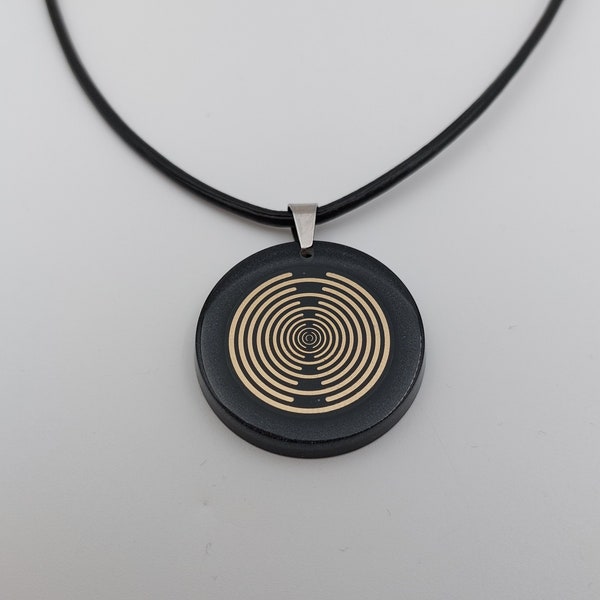 Orgone - Orgonite Lakhovsky MWO radionics necklace, EMF wave protection amulet, 5G protection, wave transmitter disc pendant, mobile block