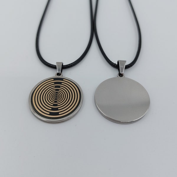 Silver Lakhovsky MWO radionics pendant, orgonite wave transmitter orgone necklace, EMF protector necklace, protection amulet, sacred geometry
