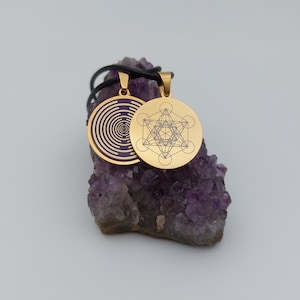 Metatron Lakhovsky MWO Halskette, 5G Schutz Amulett, EMF Schild, Radionik, Orgonit, Skalarwellen, Orgon Generator, Reiki, Heilige Geometrie