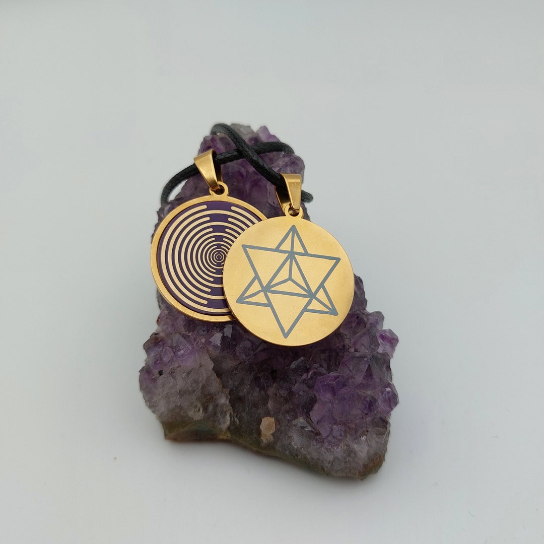 Pendentif De Protection Anti-ondes Biorésonance - Style Radionique - Doré