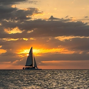 Florida West Coast Sailboat Sunset