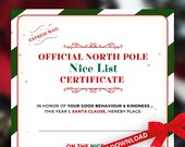 Santa Nice List Certificate – Official North Pole Certificate Printable for Kids