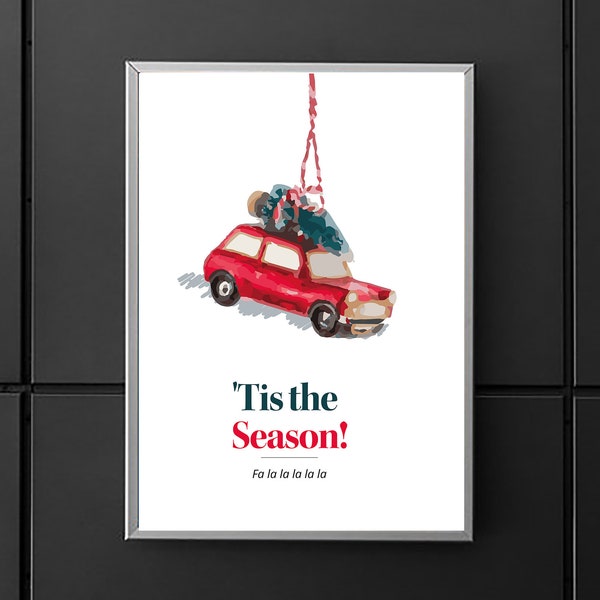 Tis the Season Christmas Poster Wallart Weihnachten