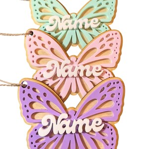 Butterfly Easter Basket Name Tags