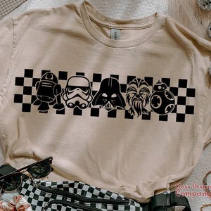 Checkered StarsWars SVG, May the 4th Be With You SVG - PNG, Magical Kingdom, Family Vacation Png, Family Trip Svg, File For Sublimation