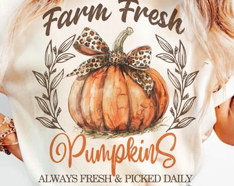 Fall Farm Fresh Pumpkins Png. Coquette Png. Retro Fall Png, Fall Pumpkins Sublimation, Pumpkin Png, Halloween PNG Designs, Sublimation PNG