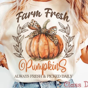 Fall Farm Fresh Pumpkins Png. Coquette Png. Retro Fall Png, Fall Pumpkins Sublimation, Pumpkin Png, Halloween PNG Designs, Sublimation PNG