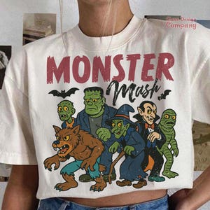 Monster Mash PNG, Halloween Shirt png, Halloween png, Halloween Horror png, Halloween Monsters png, Monster Mash Shirt, Retro halloween PNG