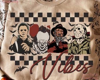 Retro Halloween png, horror Halloween sublimation design, spooky vibes png, scary movie png, trendy Halloween graphic for shirts, retro png