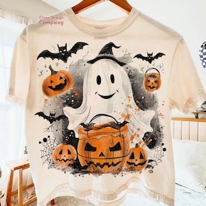 Halloween Ghost PNG, Coquette Halloween Design, Iridescent Ghost Design, Halloween PNG, Girly Halloween Png, Cute Ghost Png, Pumpkin Png