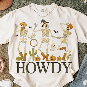 Western Halloween Png, Funny Halloween Shirt Png, Halloween Png, Western Png, Skeleton halloween png, Pumpkin halloween png, Howdy png