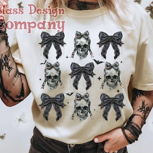 Halloween Skull png, Coquette Bow Halloween png, Halloween png, Skeleton png, Spooky Season png, Coquette png, Sublimation png designs