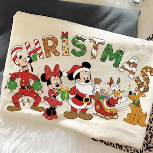 Mickey & Friends Christmas PNG: Family Xmas Trip Design (Digital Download