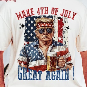 Happy 4th of july, Make 4th Of July Great Again PNG, Retro American 4th Of July Png, Trump Png ,Independence Day Design, Patriotic Png