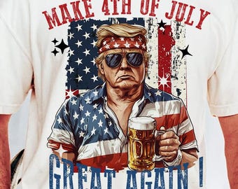 Happy 4th of july, Make 4th Of July Great Again PNG, Retro American 4th Of July Png, Trump Png ,Independence Day Design, Patriotic Png