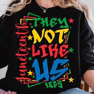 They Not Like Us PNG, Juneteenth Black History Month, Black Lives Matter Shirt Design, 1865 Afro America Png, Juneteenth Map Sublimation