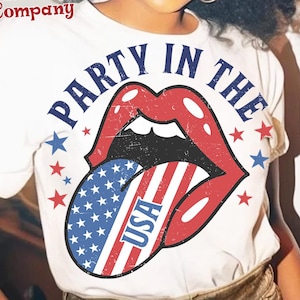 Retro Party in the USA PNG USA flag Groovy America Retro Fourth of July Funny 4th of July Png Independence Day Sublimation design