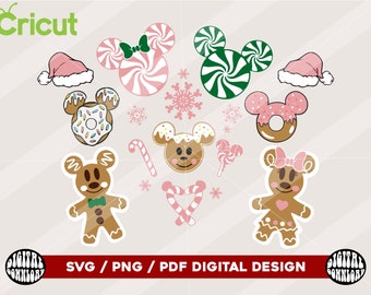 Pink Gingerbread Cookies SVG, Gingerbread svg, Pink Christmas svg, Christmas Png, Pink svg, Christmas SVG, Instant Download