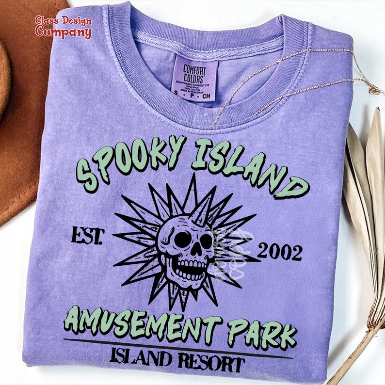 Spooky Island Retro Cartoon Halloween Movie PNG – Disco Skull T‑Shirt Sublimation,90s Halloween Png, Retro Halloween Png, Summer Png image 2