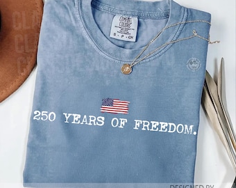 4th of July PNG 250 Years of Freedom Design, Patriotic USA Flag PNG, Independence Day Shirt Graphic, America 1776 2026 Sublimation Download