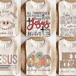 6 Easter Christian PNG Bundle, Christian png bundle, Easter Png, Bible Verse png, Christian Religious png Bundle, Christian Easter png