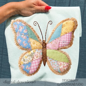 Easter Butterfly Patchwork PNG, Spring Patchwork Png, Butterfly Png, Boho Easter Sublimation Png, Easter Design, Pathwork, Digital Download