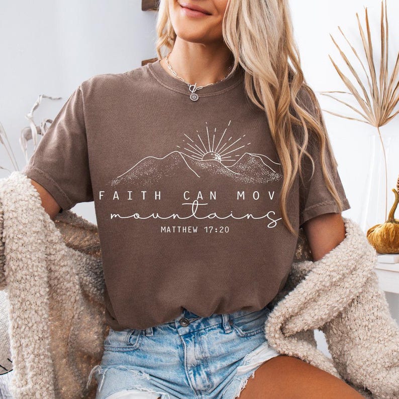 Faith Can Move Mountains Png, Christian Gift Png, Faith Png, Jesus Png, Bible Verse Png, Minimal Christian Png Designs, Bible Verse Png image 2