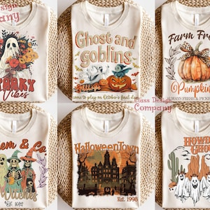 Retro Halloween Fall PNG Bundle, Halloween Png, Fall Sublimation PNG, Retro Halloween Png, 2025 Halloween Png, Png Sublimation Design Bundle