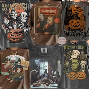 Halloween Horror Characters Png Bundle, Halloween Bundle PNG, Retro Horror Png Bundle, Scary Movie Bundle, Horror Png, Horror Halloween Png