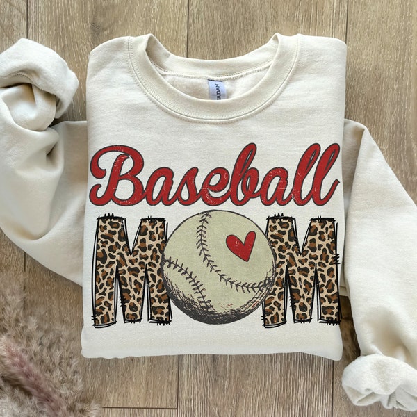Baseball Mom PNG, Baseball Clipart, Baseball Mama png, Baseball Shirt Design, Leopard Print png, Sublimation Design, Digital Design, Png
