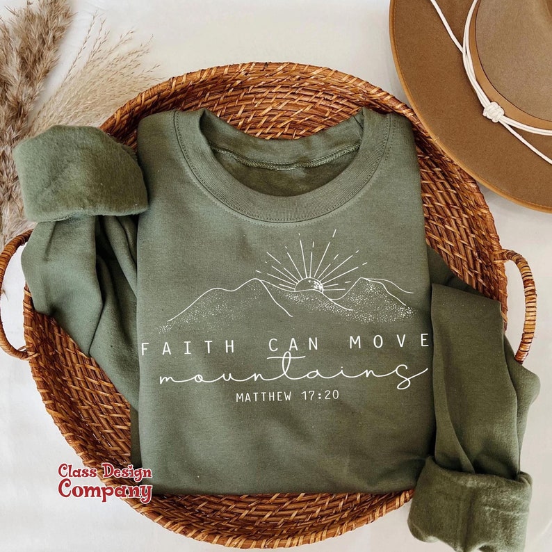 Faith Can Move Mountains Png, Christian Gift Png, Faith Png, Jesus Png, Bible Verse Png, Minimal Christian Png Designs, Bible Verse Png image 1