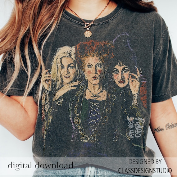 Hocus Pocus PNG, Halloween Characters Png, Vintage Halloween Shirt Png, Spooky Season PNG, Horror Movie PNG, Digital Download
